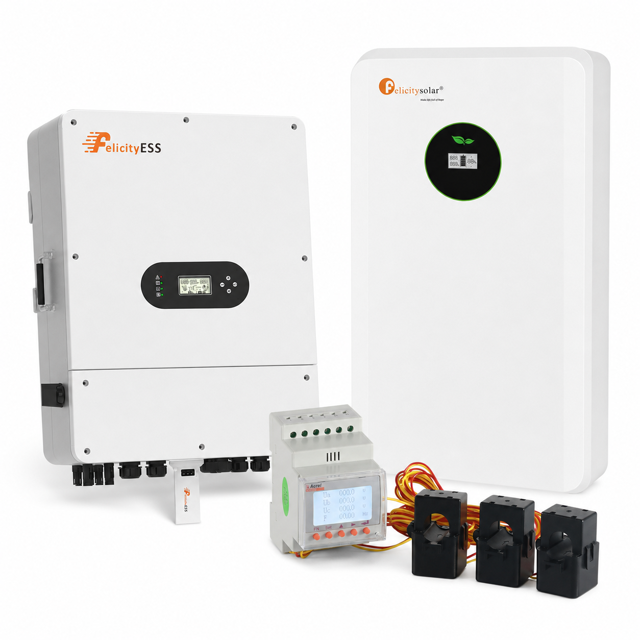 Felicity Solar – Kit Solar Híbrido 10 kW Trifásico + Inversor 48 V, Bateria LiFePO₄ 11,8 kWh e Smart Meter